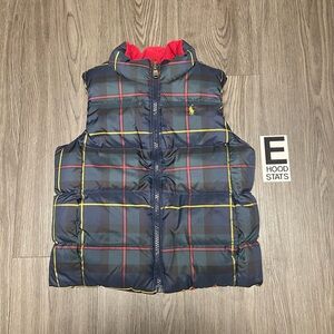 ❌S⭕️LD❌Polo Ralph Lauren Plaid Reversible Red Boys Size 5 Vest